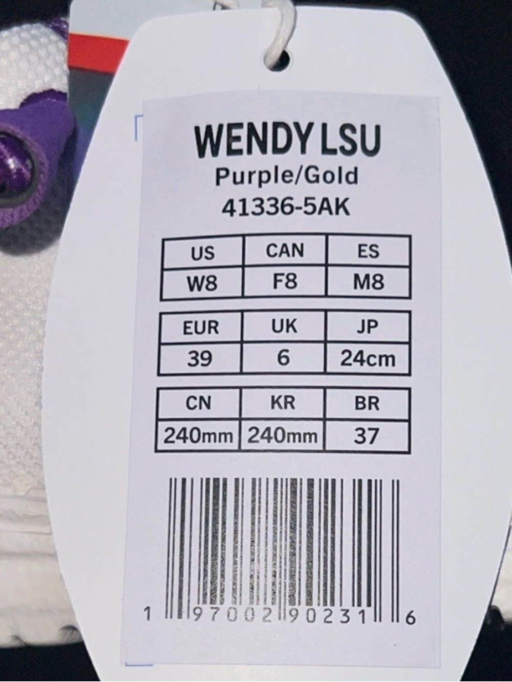 💜 Hey Dude Wendy LSU Purple Gold White Women’s Canvas Loafer Shoes 8 NEW - Picture 5 of 5